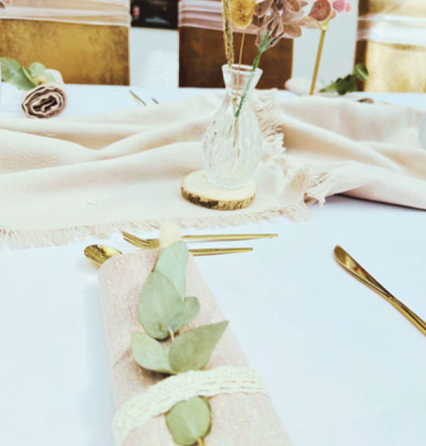 LieBella Dekoverleih und Eventdesign Aachen - Servietten Goldig.