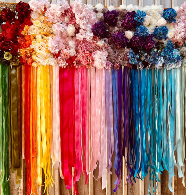 LieBella Dekoverleih und Eventdesign Aachen - Blumenfotowand Inklusive Gestell.